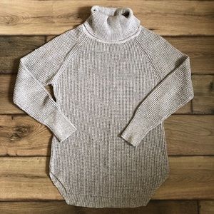 Grey Knit Turtleneck Sweater
